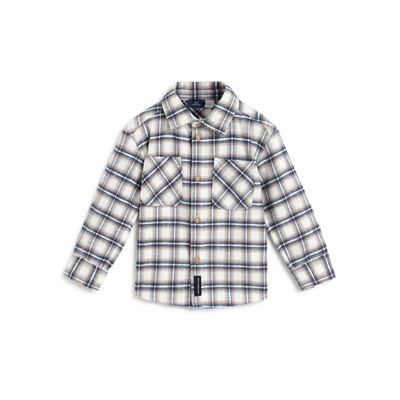 Boys Bronze Checkered Long Sleeve Shirt